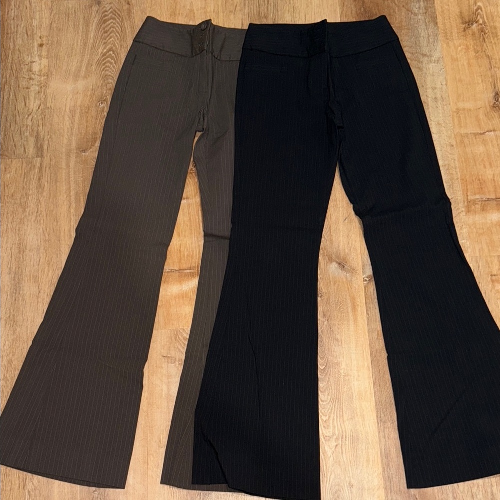 NWOT Flared Dressed Drew Fit Black and Brown Dress Pants Bundle